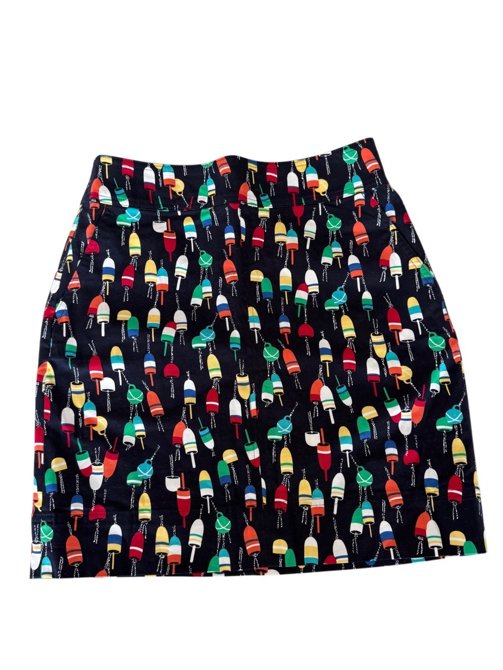 Talbots Fisherman Lake Beach Vacation Edgy Maximalism Cotton Spandex Skirt 2P